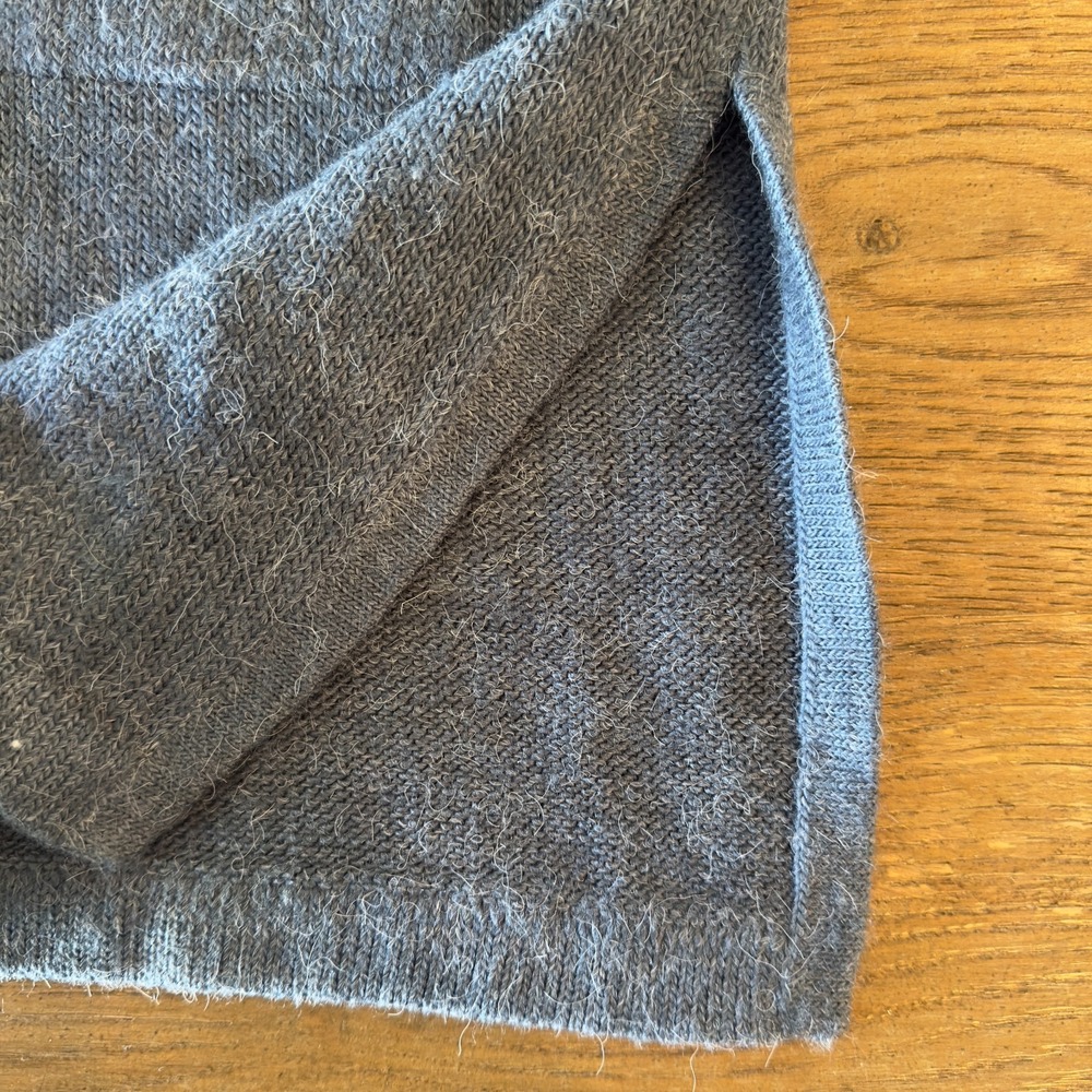 Alpaca in Style Cardigan Duster-!00% Alpaca Wool-Blue-Size Large-Made in America - Picture 5 of 14